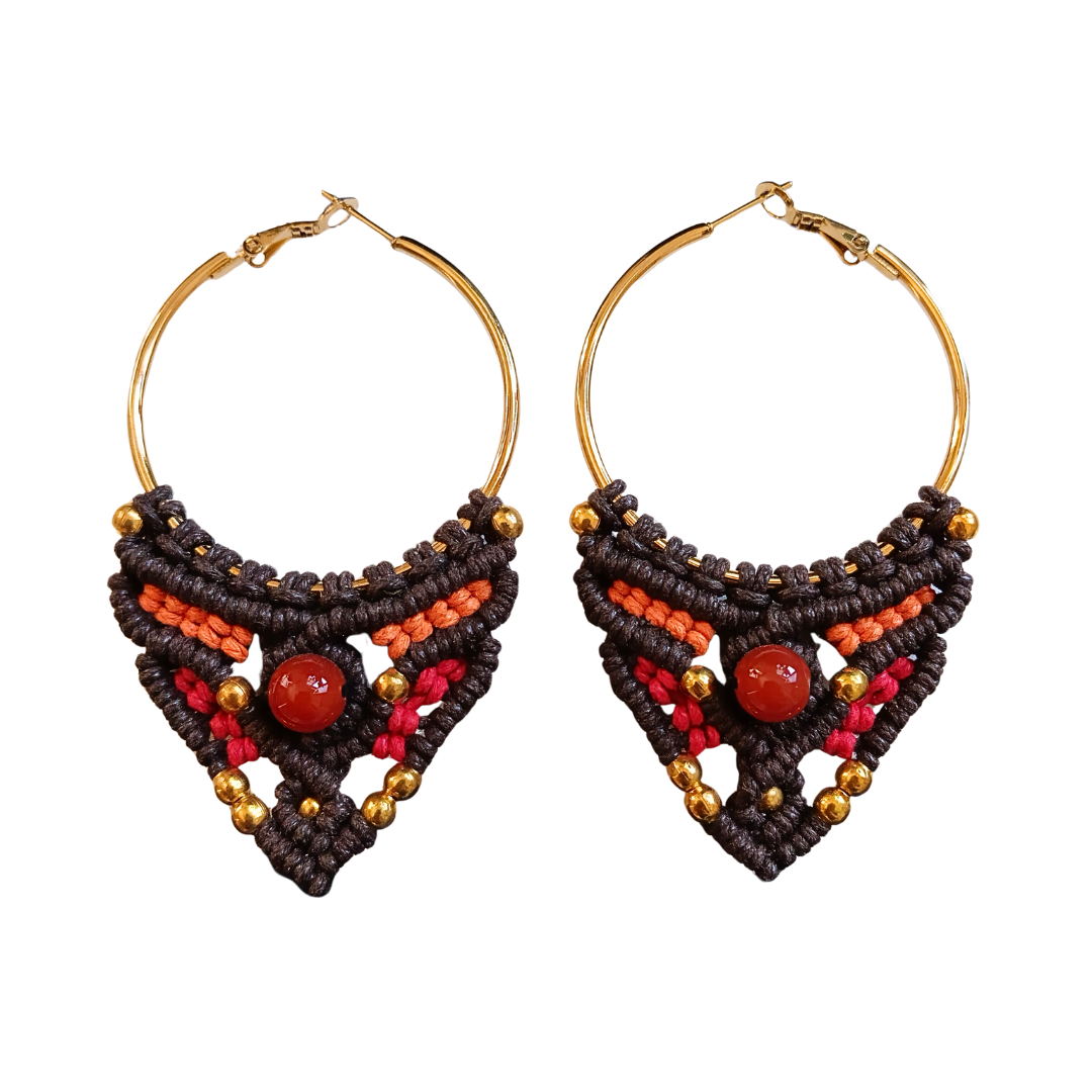 Argolas Castanhas com Cornalina