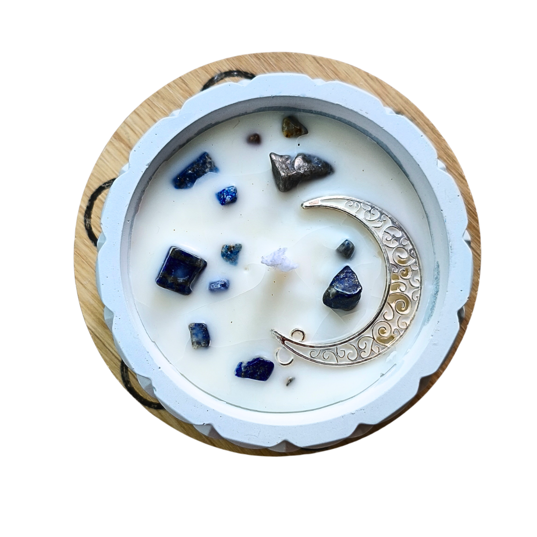 Vela Tagine com Óleo Essencial de Hortelã Pimenta e Lápis Lazúli