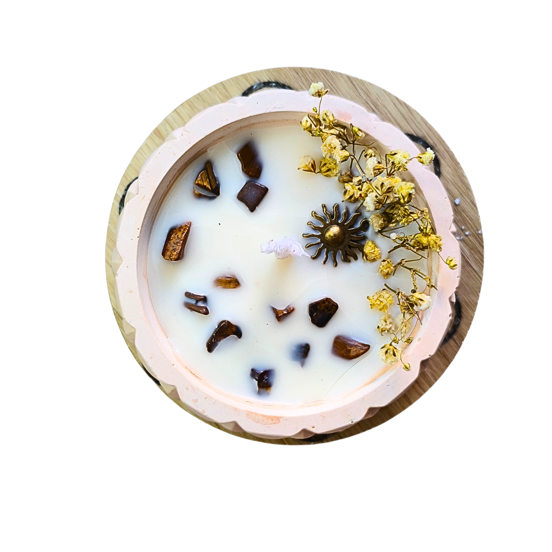 Vela Tagine com Óleo Essencial de Laranja e Olho de Tigre