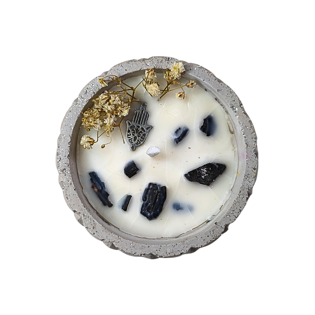 Vela Tagine com Óleo Essencial de Alecrim e Turmalina Negra