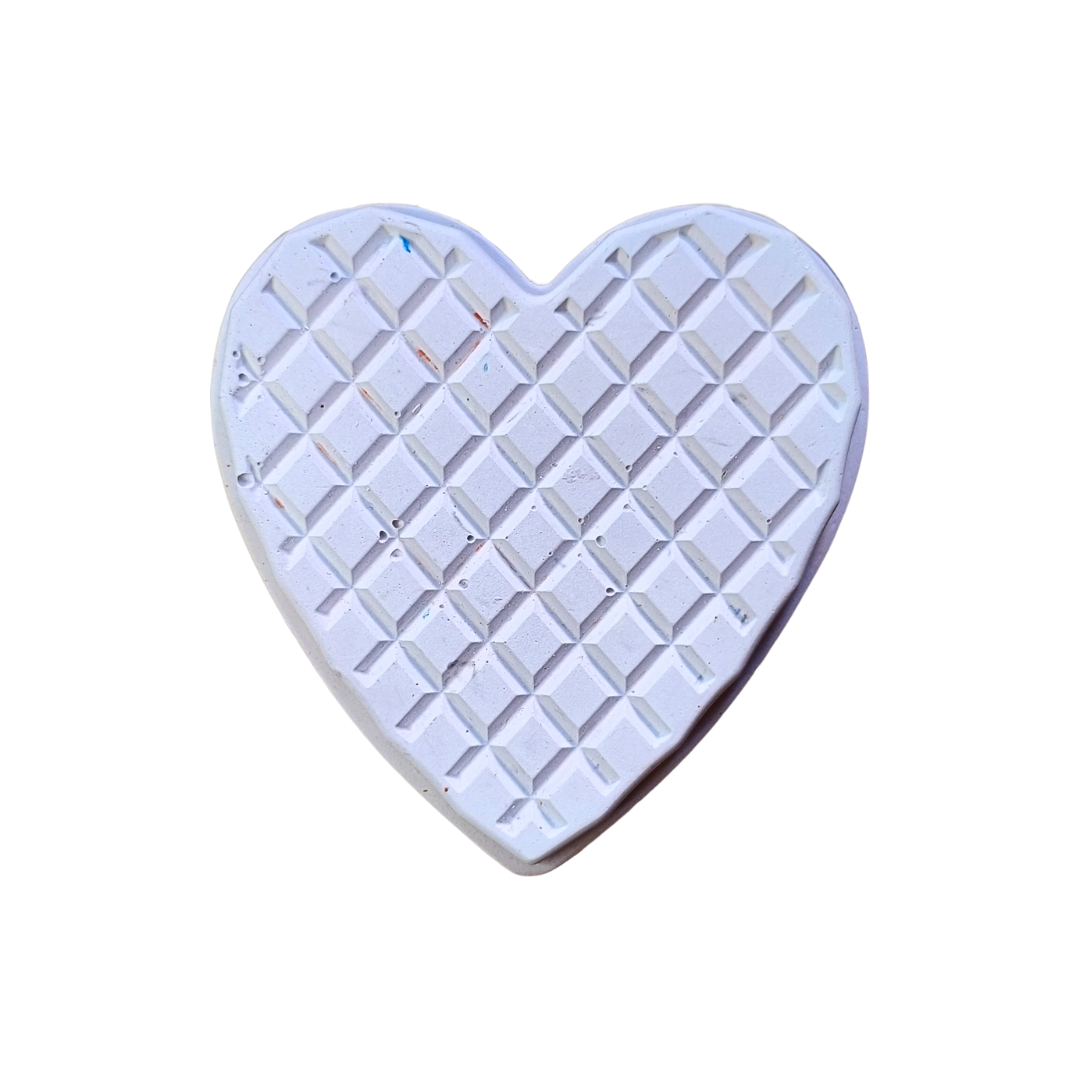 Vela Caixa Coração com Óleo Essencial de Lavanda e Quartzo Rosa