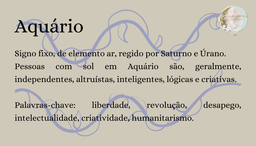 Vela Signo Aquário