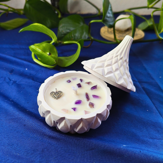 Vela Tagine com Óleo Essencial de Lavanda e Ametista