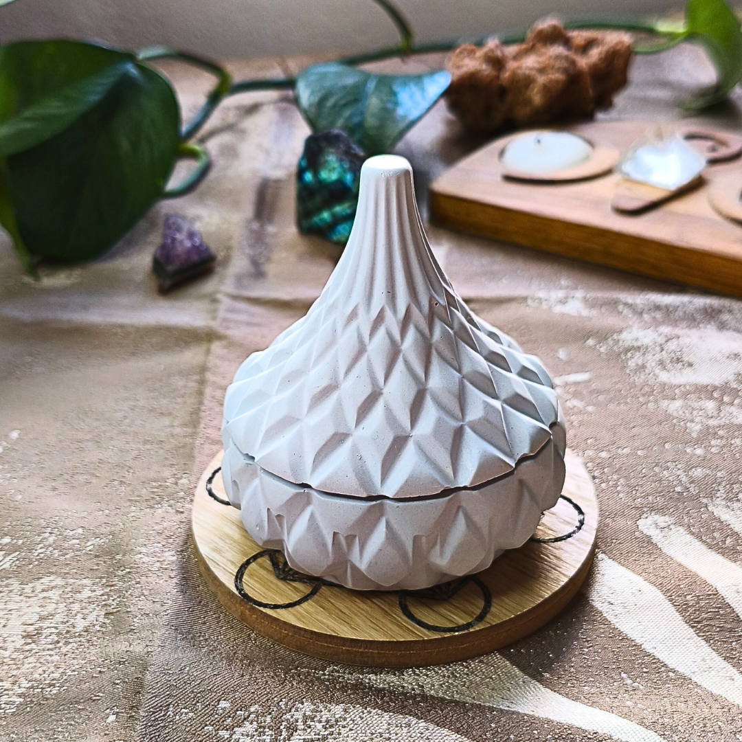 Vela Tagine com Óleo Essencial de Hortelã Pimenta e Lápis Lazúli