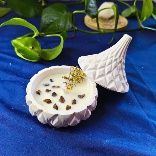 Vela Tagine com Óleo Essencial de Limão e Olho de Tigre