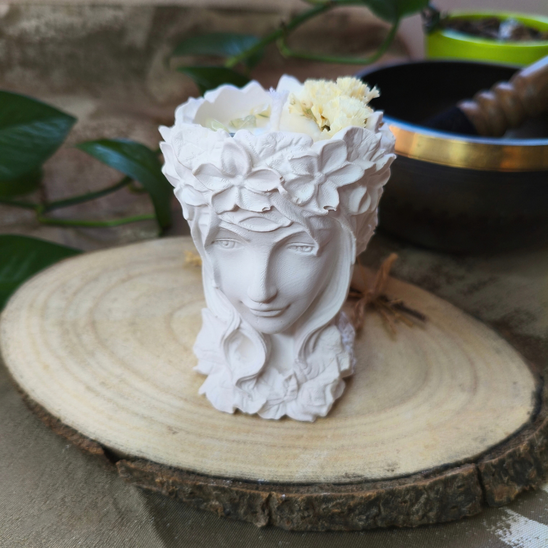 Vela Gaia com Óleo Essencial de Eucalipto e Prehnite