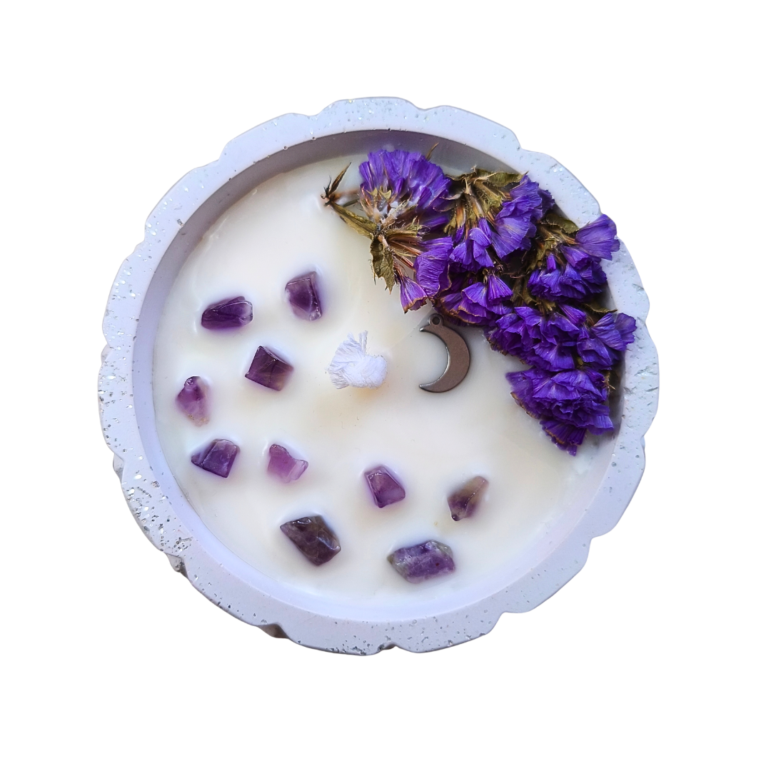 Vela Tagine com Óleo Essencial de Lavanda e Ametista