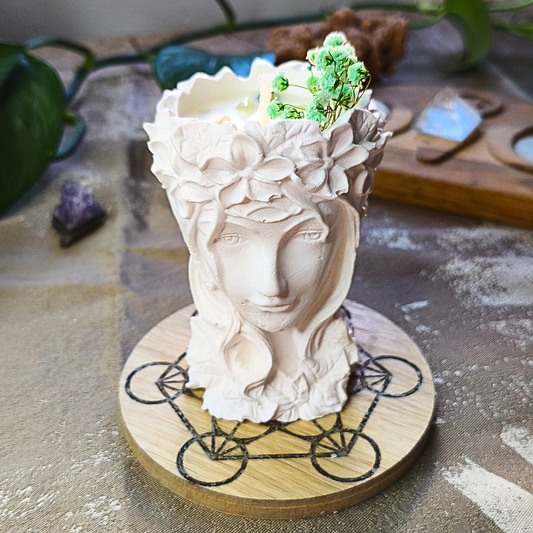 Vela Gaia com Óleo Essencial de Eucalipto e Prehnite