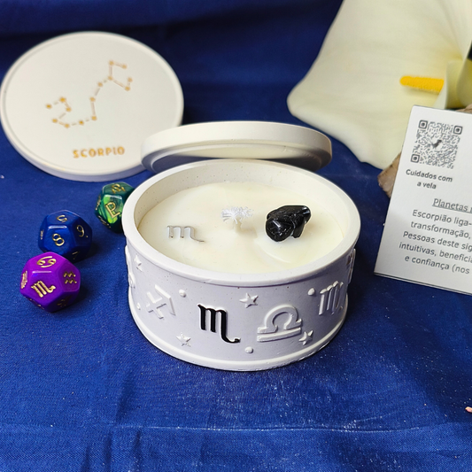Vela Signo Escorpião - com Óleo Essencial