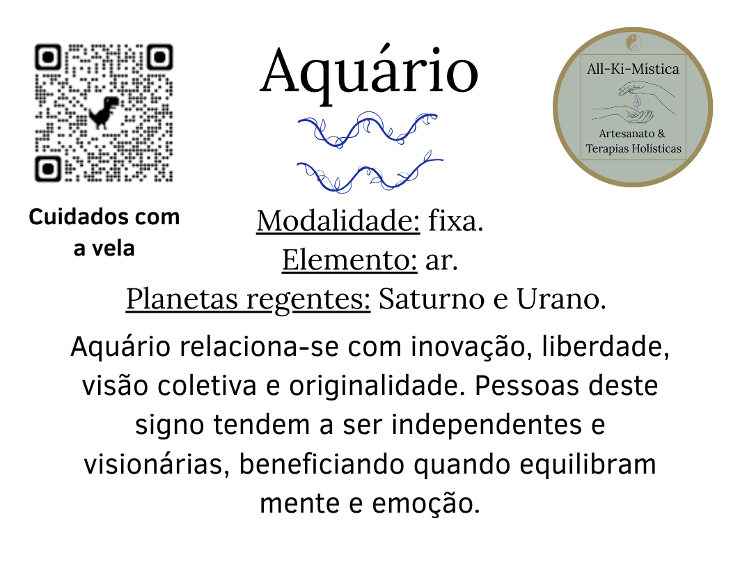 Vela Signo Aquário
