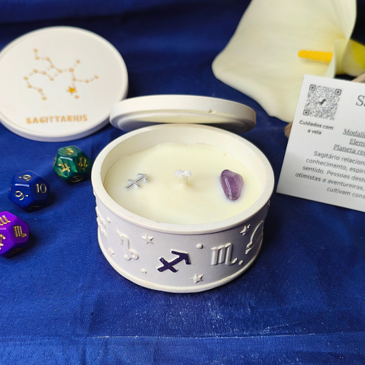 Vela Signo Sagitário - com Óleo Essencial