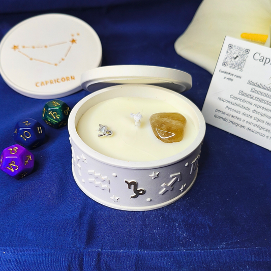 Vela Signo Capricórnio - com Óleo Essencial