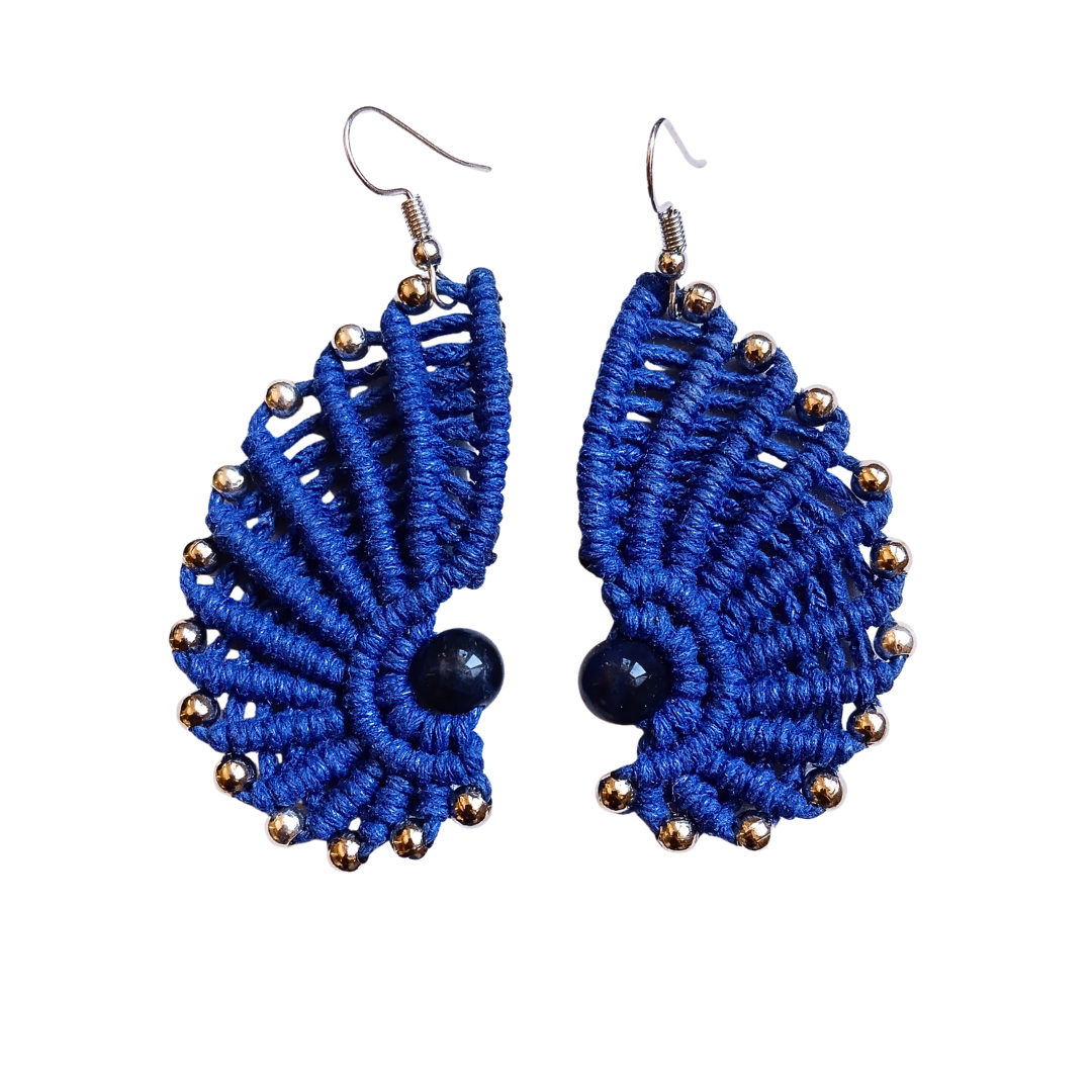 Brincos Azuis com Quartzo Azul