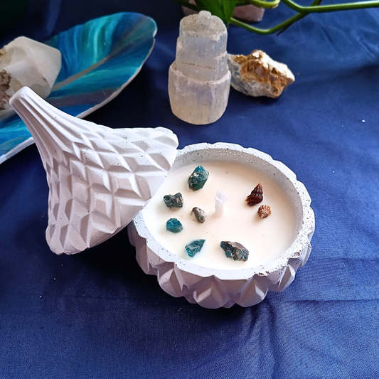 Vela Tagine com Óleo Essencial de Eucalipto e Apatite Azul