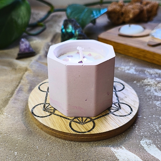 Vela Copo com Óleo Essencial de Lavanda e Ametista