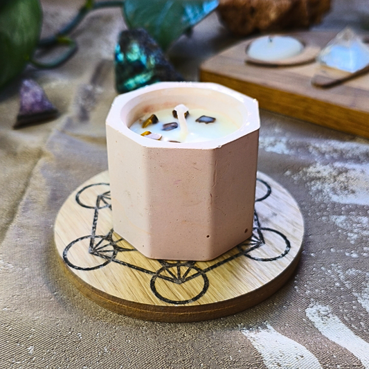 Vela Copo com Óleo Essencial de Limão e Olho de Tigre