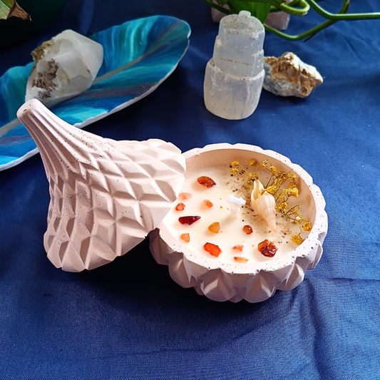 Vela Tagine com Óleo Essencial de Laranja e Cornalina