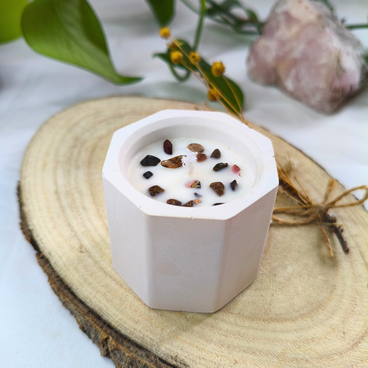 Vela Copo com Óleo Essencial de Lavanda e Rodonite