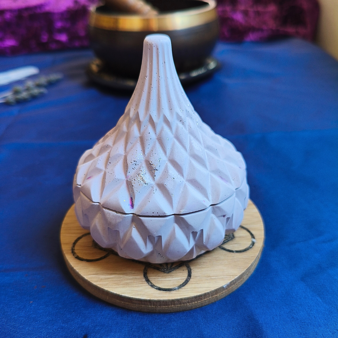 Vela Tagine com Óleo Essencial de Eucalipto e Ametista