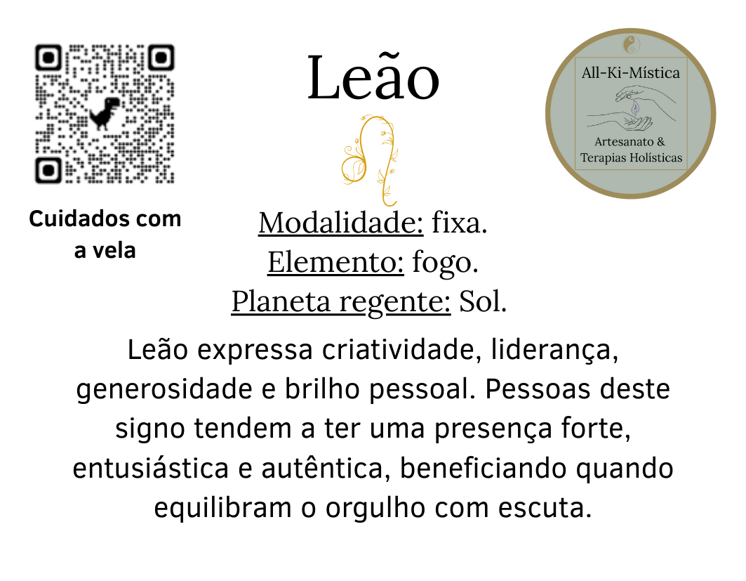 Vela Signo Leão