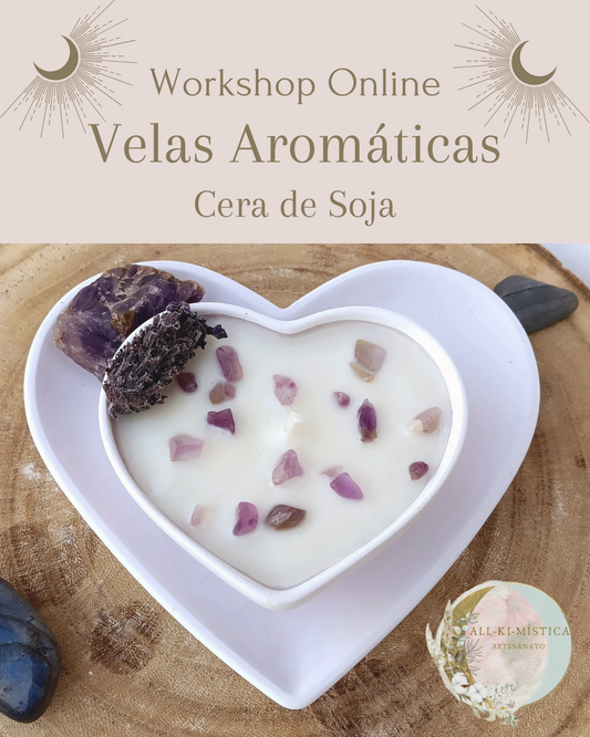 Workshop Online de Velas Aromáticas de Cera de Soja
